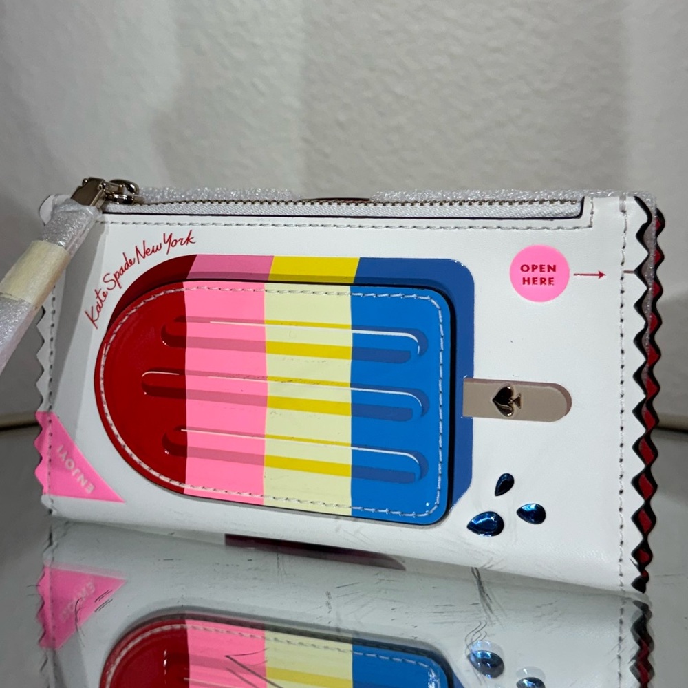 Kate Spade Snack Bar Popsicle Small Slim Bifold Wallet